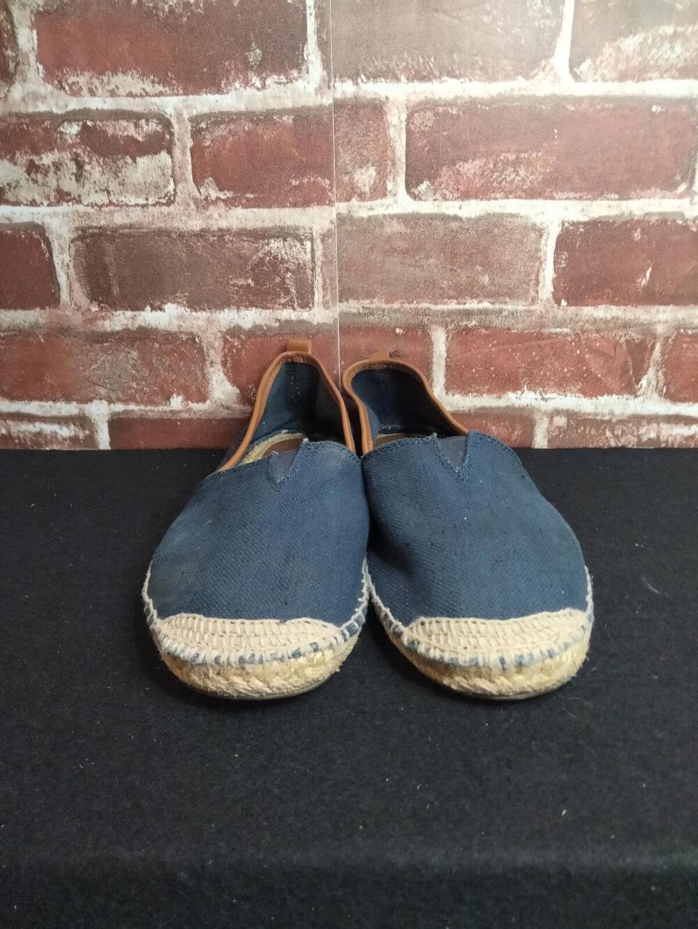 Michael Kors Slip-On Flats Womens Size 8 Meg Espadrille Hastings Cotton Navy